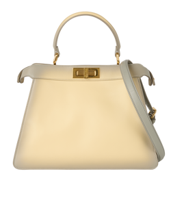 Medium Peekaboo ISeeU, Leather, Yellow/Grey, 10429, S, 2*